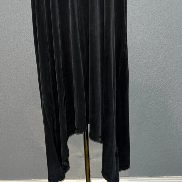 ANTHRO ANTHROPOLOGIE ERI + ALI Brielle Cupro V-Neck Black Boho Swing Dress - XS - Picture 4 of 12